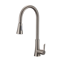 Pelican PL-8218 Single Hole Pull Down Kitchen Faucet - Brushed Nickel